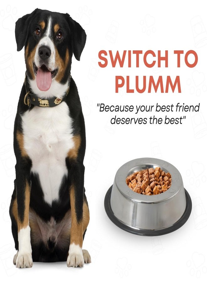 PLUMM Get Plumm Stainless Steel Pet Bowls for Dogs|Dog Food and Water Bowl|Bowl with Anti-Skid Rubber Base|Easy to Clean|Pet Feeder Water Food Bowl|Dog and Cat Feeding Bowl - GreyL_21 cm,H_6 cm,W_21 cm - Image 5
